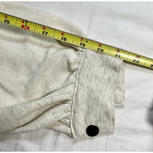 POL Cream Knit Shacket Jacket Button Front Raw Hem Lightweight Size S Boho - Picture 9 of 11